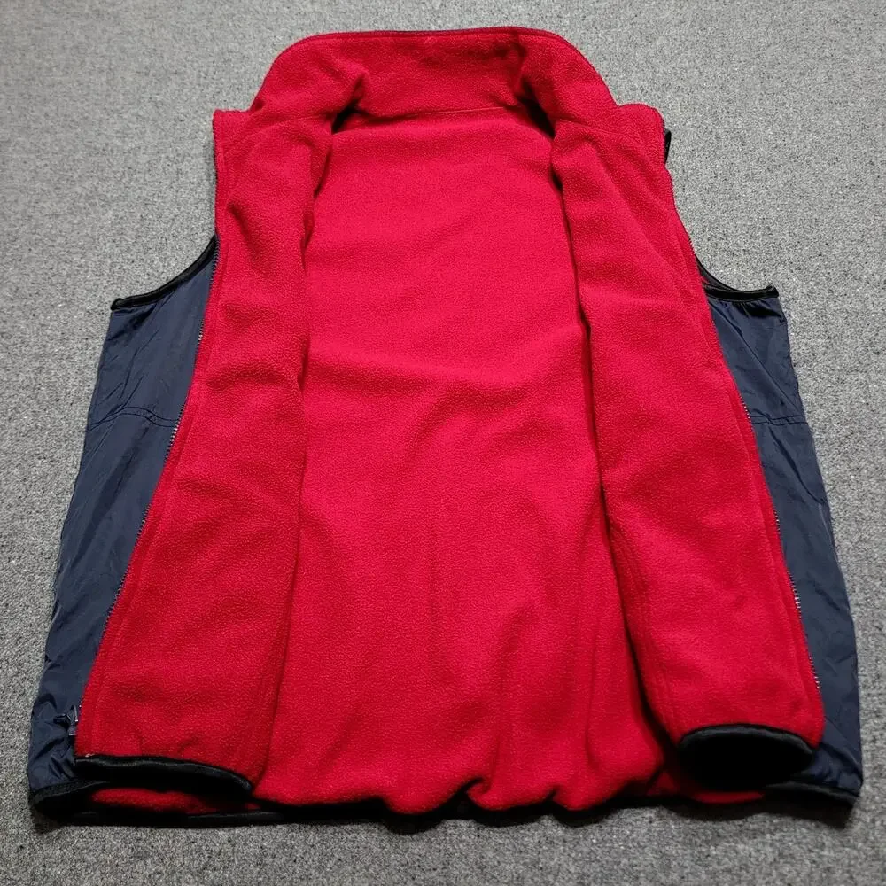 Beijing 2008 Olympics Jacket Mens Extra Large Blue Vest Pockets Zip Fleece Lined